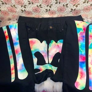 New “MNML” Skeleton Rainbow Men Jeans 34